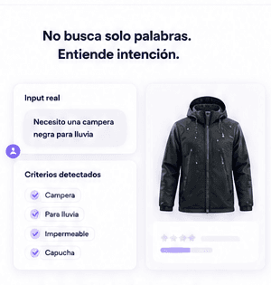 No busca solo palabras. Entiende intención.